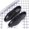 Herren Splicing Brogue Schuhe Gewebtes Narbenleder Kleiderschuhe Herren Schnürschuhe Hochzeitsparty Schuhe Herren Business Büro Oxfords Flats