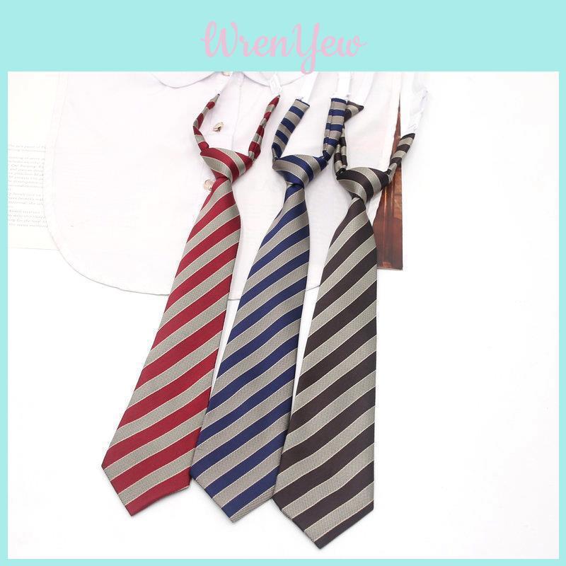 Traditional Polyester Kids Tie With Striped Pattern For School Uniforms