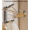 Multifunctional Telescopic Clothes Rack with Strong Suction Cup, Punch-Free Design for Bedroom Storage.