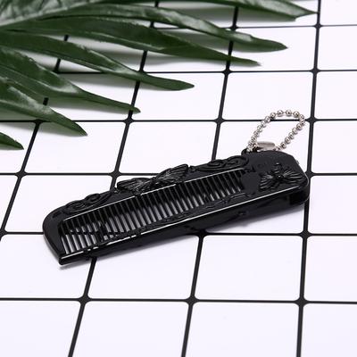 1pc Portable Hair Comb Brush Heychain Foldable Massage Comb Anti-stati Chair Comb