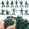 52pcs 5cm Green Military Tactical Soldier Miniatures - Army Model Figures for Collectors, Diorama Displays & Military ZSY
