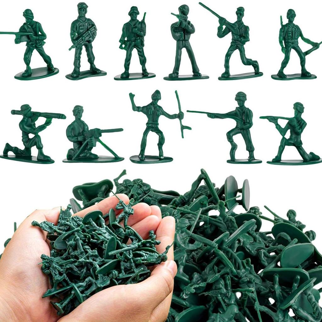 52pcs 5cm Green Military Tactical Soldier Miniatures - Army Model Figures for Collectors, Diorama Displays & Military ZSY