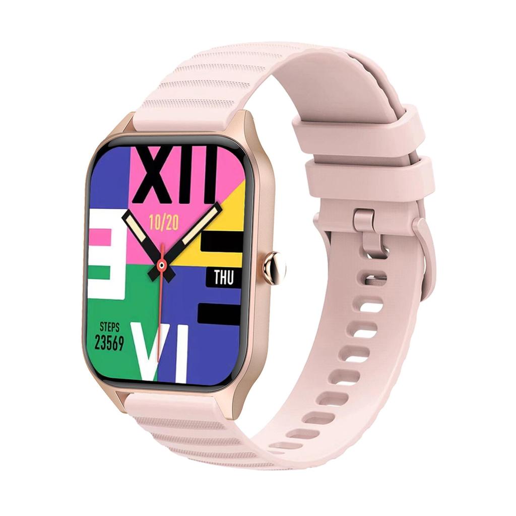 Smart Watch Tracker Wireless Call, Multiple Sports Modes, Silicone Strap, Flashlight, Weather for IOS/Android, Men and Women Smart Watch