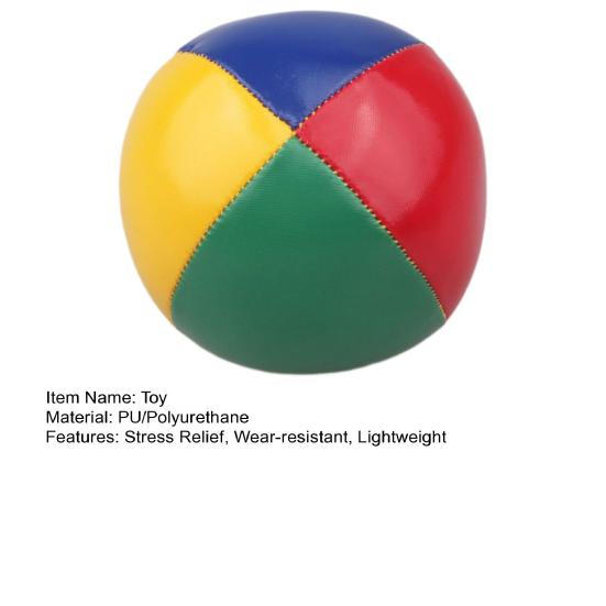 PU Leather Juggling Balls Multi-Color Contrasting Design Rebound Ball Professional Smooth Grip Beginner Practice Balls for Stress Relief Office