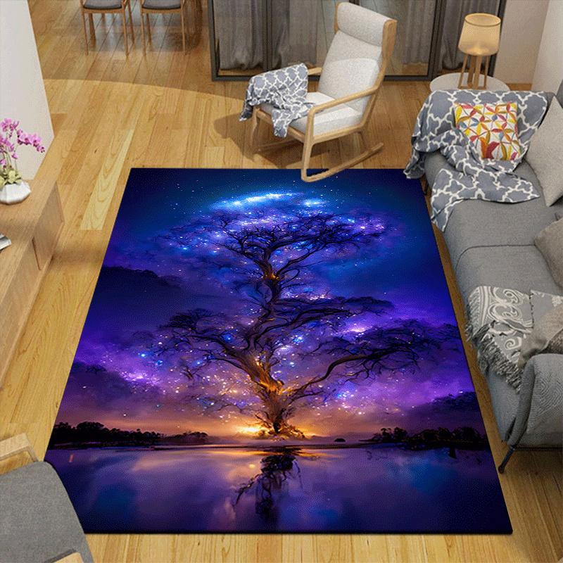 1pc Tree of Life Print, Design Indoor Area Rug - Soft, Anti-Slip, and Durable Gaming Room Decor for Bedroom, Living Room