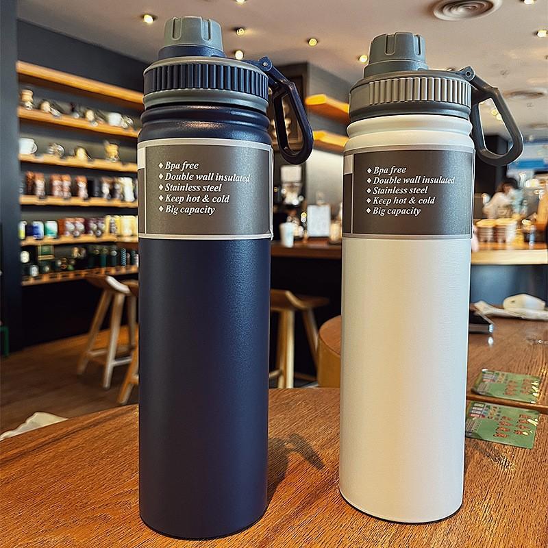 530ML/750ML Thermos Water Bottle Large Capacity Stainless Steel Vacuum Flask Mug Portable Outdoor Thermal Mug Sports Drinks Cup