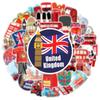 10/50 Pezzi Adesivi Stile Britannico Classico per Laptop Bagagli Adesivo Autobus Rosso Cabina Telefonica Londra Inghilterra Giocattoli Decorativi Rossi Vendita all'Ingrosso