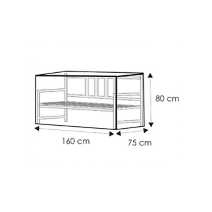 Schutzhülle - BONI-SHOP® - 3-Sitzer Bank - Transparent - Wetterfest - Waschbar