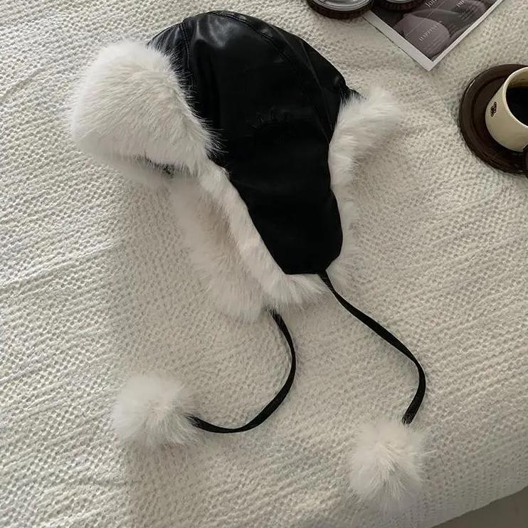 WTEMPO Autumn Winter Ear Protection Plush Bomber Hats Warm Thickened Outdoor Cold-proof Cycling Skiing Hats for Couple