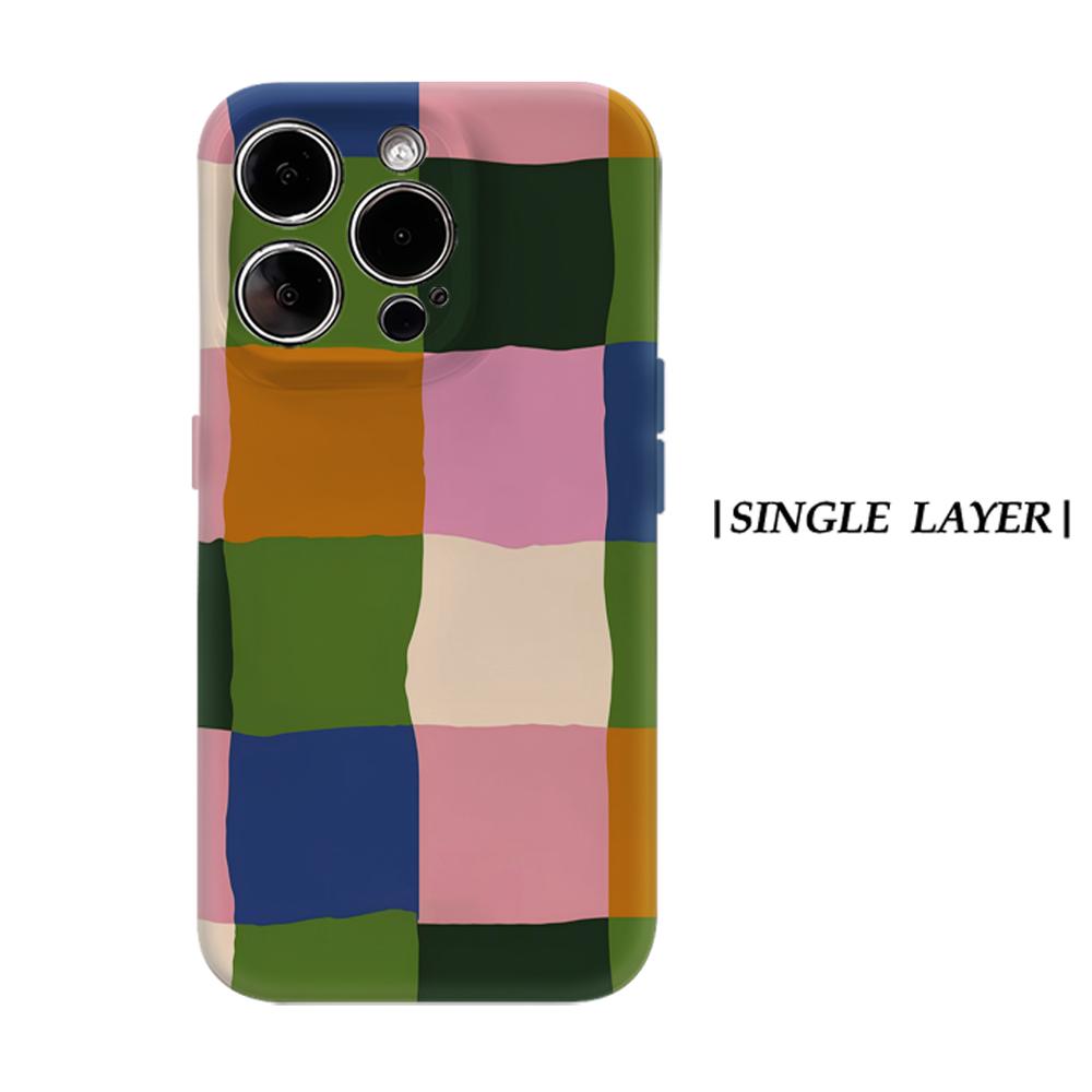 

Color Blocks Phone Case for iPhone 17 16 15 14 13 12 11 X XS XR XSMAX 7 8 Air Pro Max Plus Luxury Double-layer Back Cover iPhone 15 Pro