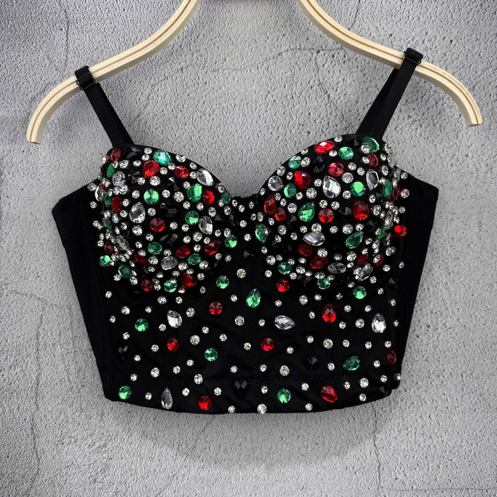 Sleeveless Ultra-short Vest Solid-color Waistcoat Sexy Inner or Outer Wear Celebrity-style Top Trendy Layering Piece Sexy Look Chic Waistcoat