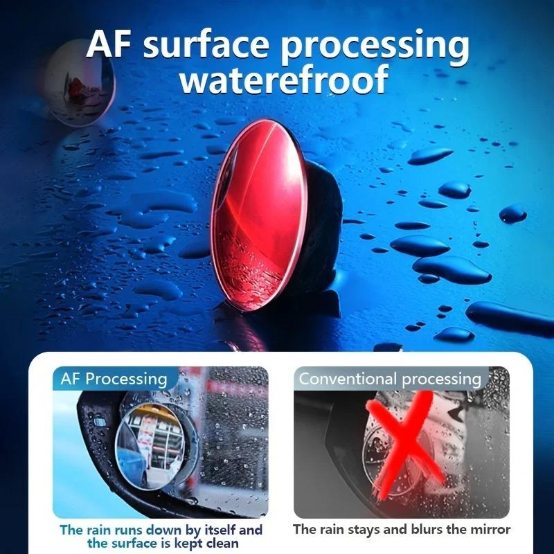 2/4/6Pcs Round Frame Convex Blind Spot Mirror Safety Driving Wide-angle 360 Degree Adjustable Clear Rearview Mirror Car Accessories