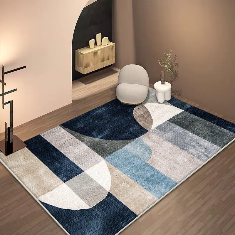 

Скандинавский абстрактный геометрический ковер для гостиной, плюшевая декорация для дома, современный нескользящий коврик для пола, моющийся ковер для спальни и гардеробной 60*90cm