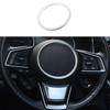For Subaru Crosstrek 2019-2023 Silver Titanium Steering Wheel Logo Emblem Trim