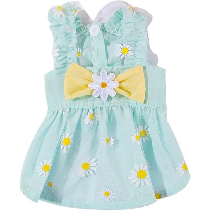 

Flowers Elegant Princess Small Dog Dress Spring Summer Dog Dresses Girls Puppy Lightweight Pet Dresses XX-Large зелений