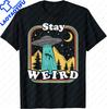 Retro Vintage UFO Desert Abduction Design | Alien Spaceship T-Shirt Mens Clothing Funny Shirt Print On Demand Camiseta Hombre