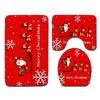 Christmas Bathroom Floor Mat Toilet Three-Piece Set
