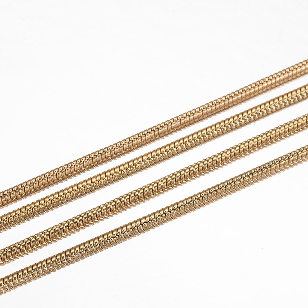 Catene Snake in Acciaio Inossidabile da 2 metri e 2 mm per Collane Braccialetti Creazione Gioielli Componenti DIY All'ingrosso
