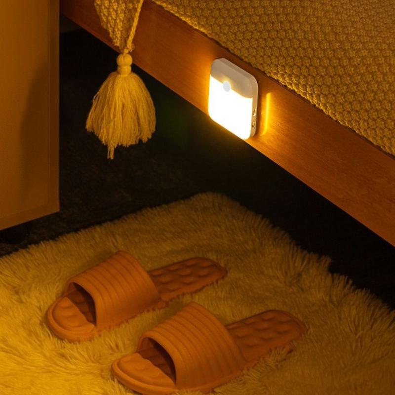 USB‑C Rechargeable Human Motion Sensor LED Night Light, Wireless Magnetic Wall‑Mount Lamp, Portable LED Light for Stairs, Closet, Kitchen, Bedroom