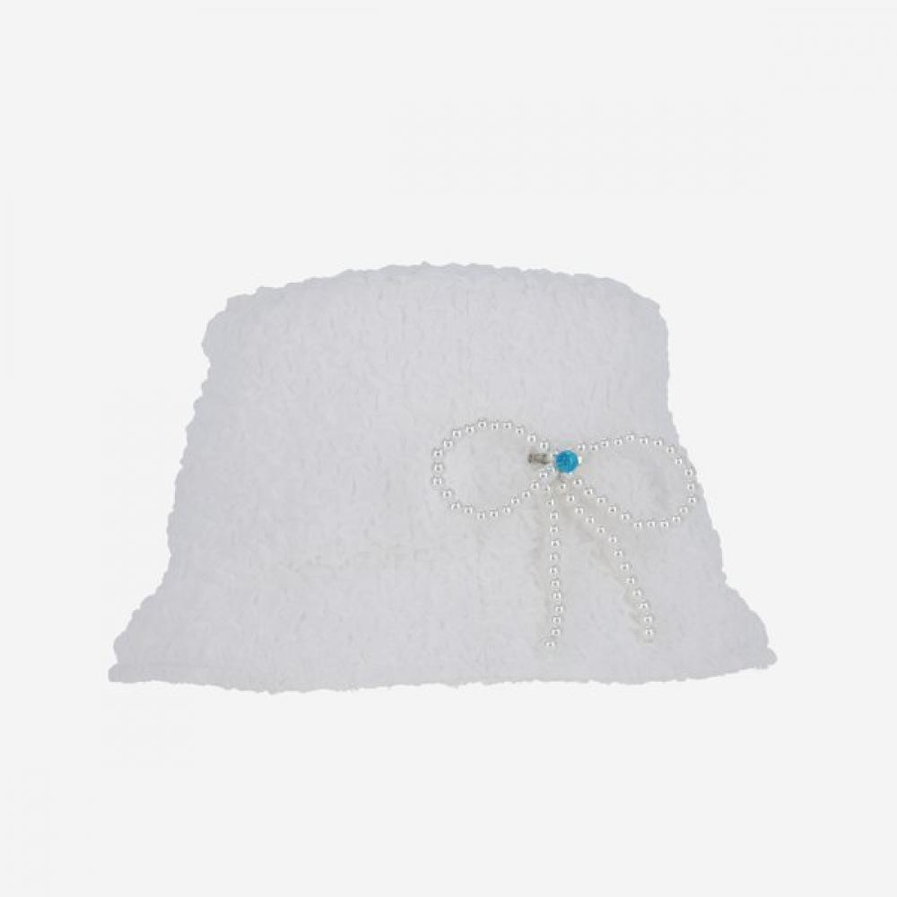 

Allincomplete Pearl Crinkle Bucket Hat White Single option