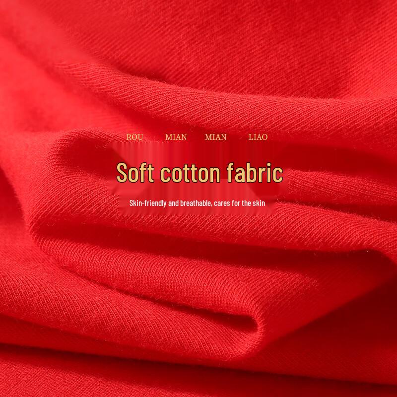 Langsha Women's Red Cotton Briefs & Socks Set