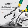 Dual-use Electrical Circlip Pliers Set: Inner and Outer, Multi-functional Retaining Ring, Pointed Tip, Outer Bend Pliers.