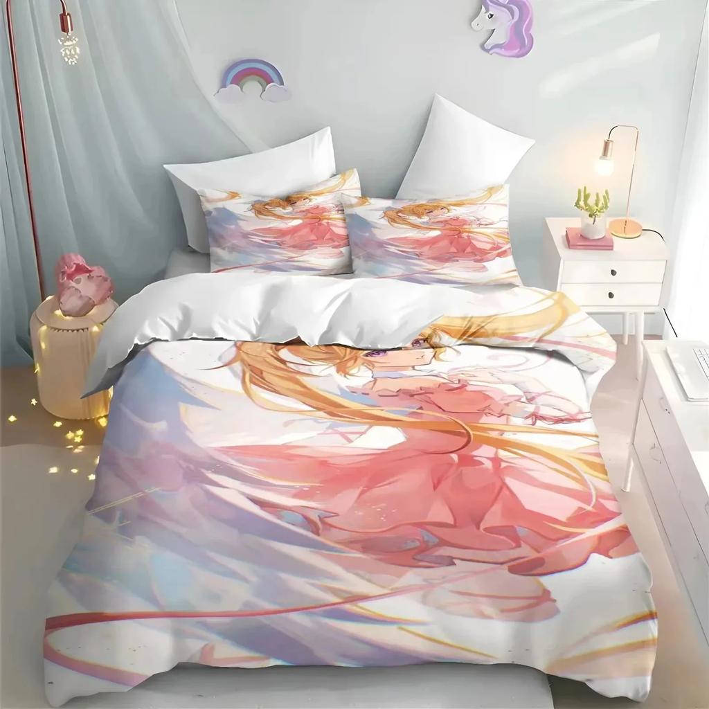 Anime Shugo Chara Star Song Beding Sets Soft with Soft Fabric Duvet Cover Set With Pilowcase Twin Ful Quen King Bedclothes Bed Home Textile