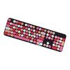   Sweet Keyboard Mouse Combo Mixed Color 2.4G Wireless Keyboard Mouse Set Circular Suspension Key   for PC Laptop Light Brown