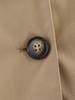 European and American Women's Double-Breasted Belted Short Trench Coat with Stand Collar