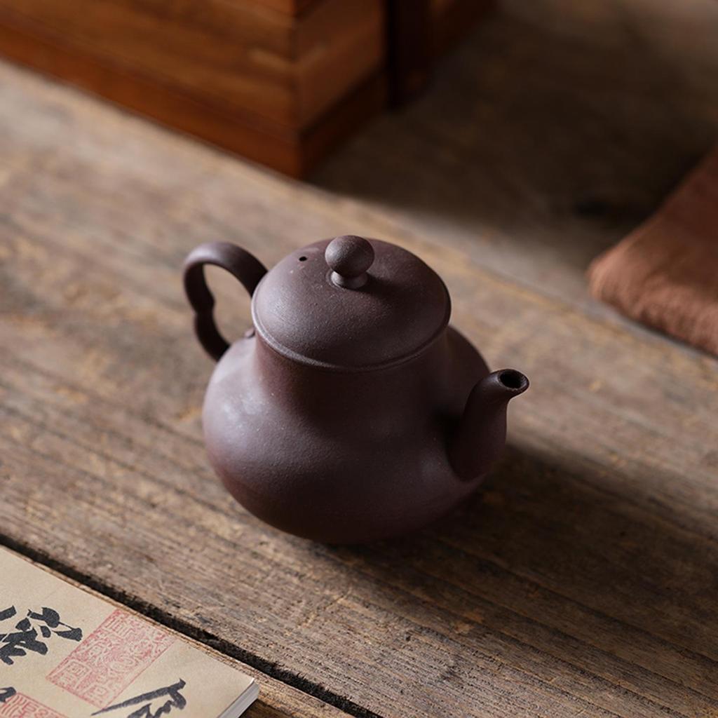Purple Clay Gongfu Teapot: Handmade Retro Ceramic, High-Grade, Anti-Scald, Ideal for Home Tea Tasting.