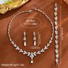 Elegant European and American Three-Piece Jewelry Set: Necklace, Earrings, Bracelet for Brides and Evening Gowns