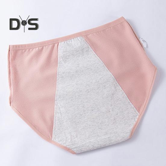 Women Panties Solid Color Plus Size Soft Butt-lifted High Waist Seamless Elastic Period Leakproof Briefs Menstrual Underpants Female Underwear