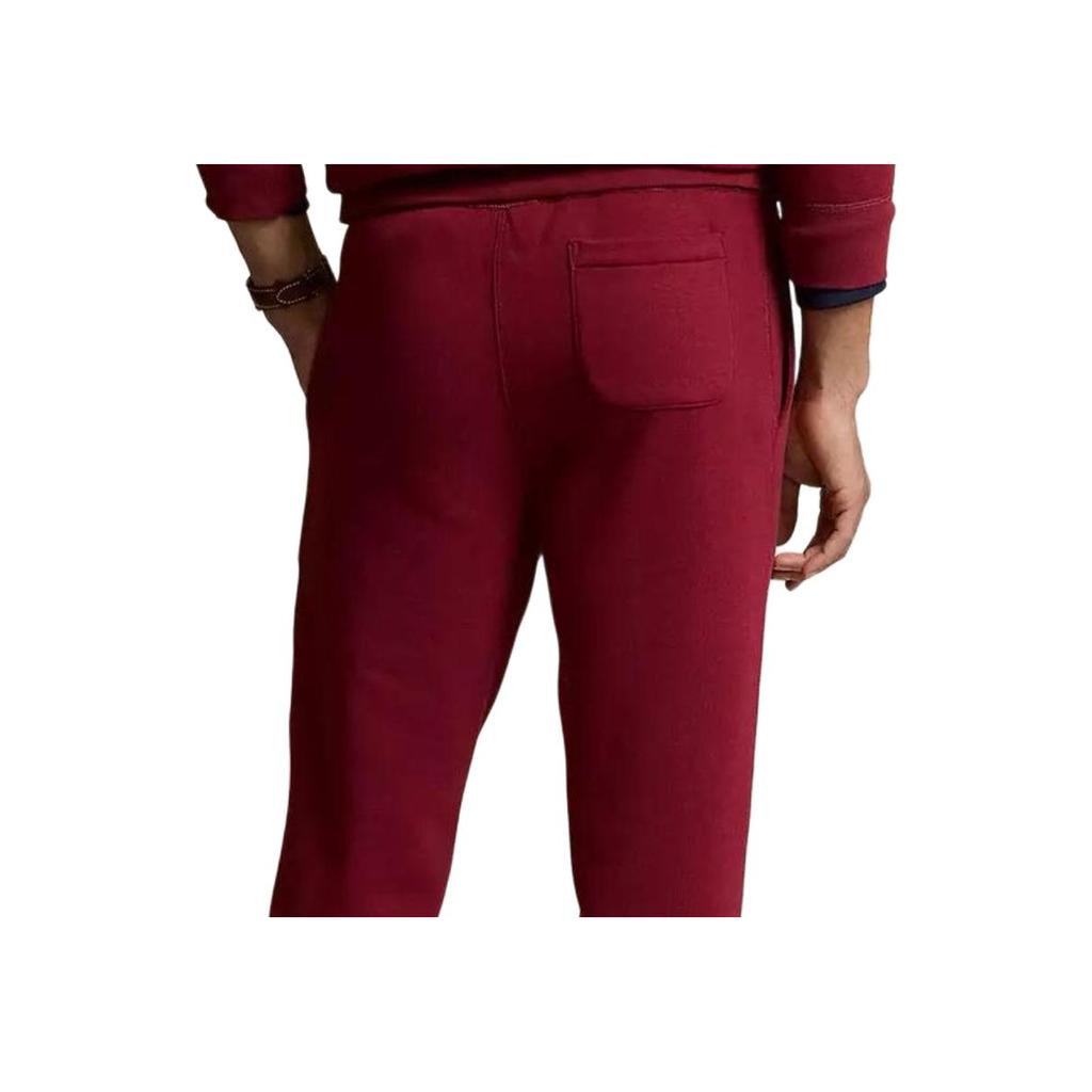 Polo Ralph Lauren Letter Print Pocket Drawstring Long Knit Sweatpants Men Sweatpants Burgundy 710955776-002