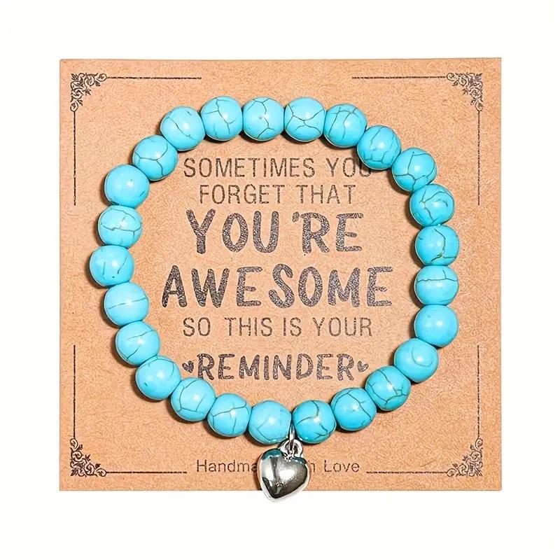 JYL TS Bracelet Ladies Elastic  Heart Charm Festival Gift Attracts Love & Joy