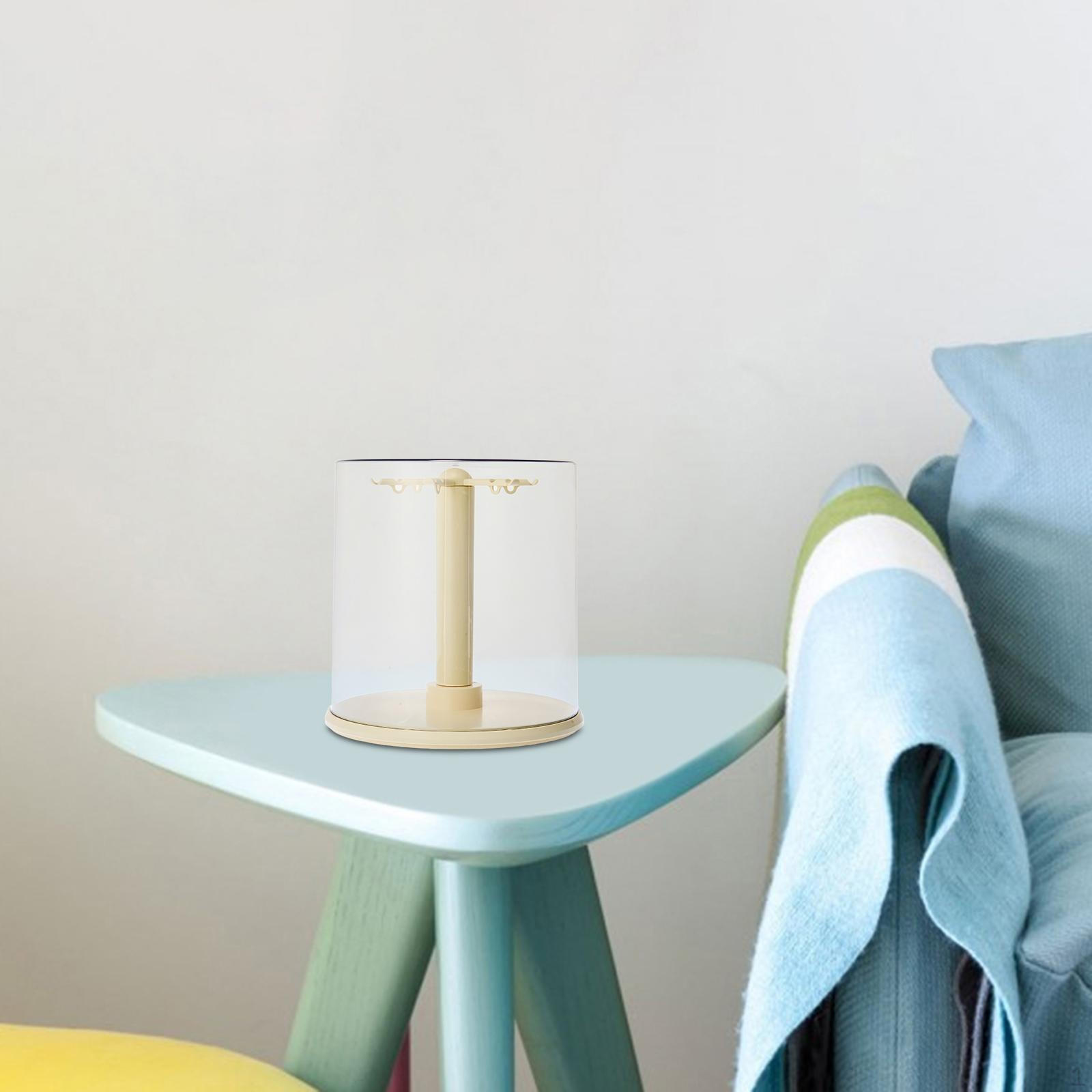 

Figure Clear Display Case Necklace Holder Rotating Doll Storage Box Stand for Mini Toys