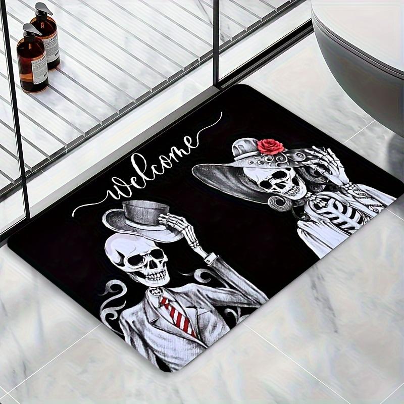 

Halloween Carpet Romantic Skull Welcome Mat Soft Door Mat Rug For BedroomLiving Room Carpet Outdoor Carpet Home Decoratio 60X90CM (2X2.95FT