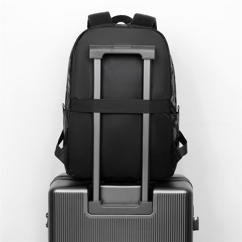 Camouflage Nylon Backpack with Front Pocket Adjustable Straps Casual Daypack for School Outdoor Travel