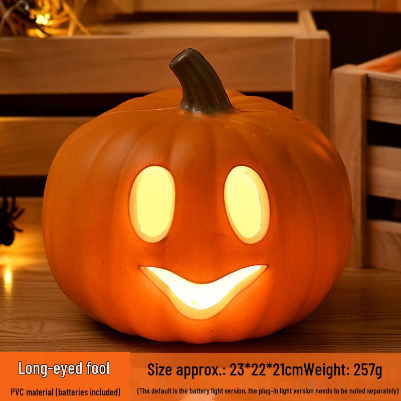 Halloween Light-Up Hollow Pumpkin Lantern for Outdoor Decor
