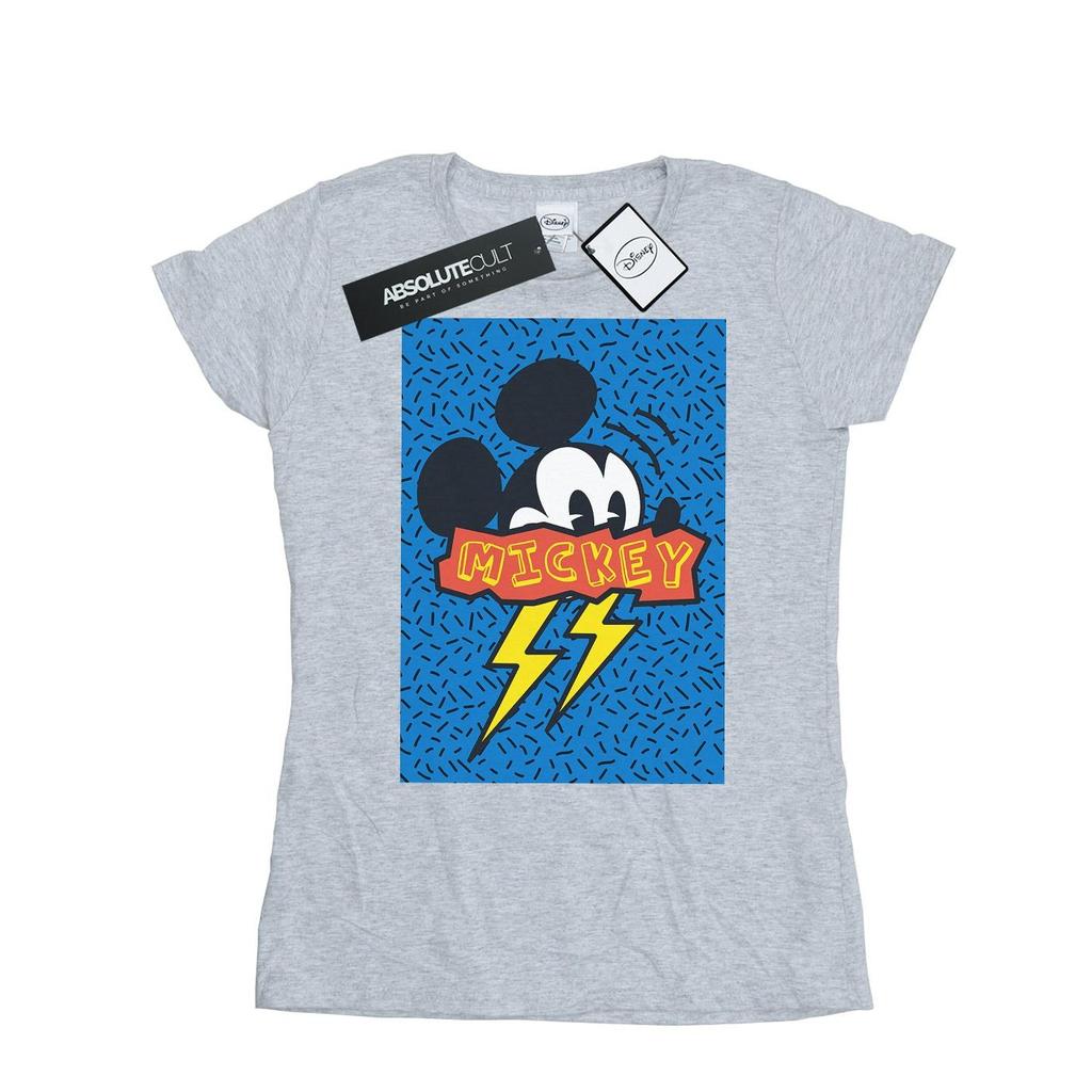 Disney Womens/Ladies Mickey Mouse 90s Flash Cotton T-Shirt