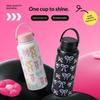 Insulated Water Bottle Floral Printed Stainless Steel Leak Proof Reusable for Office Women Girls Daily Drinking