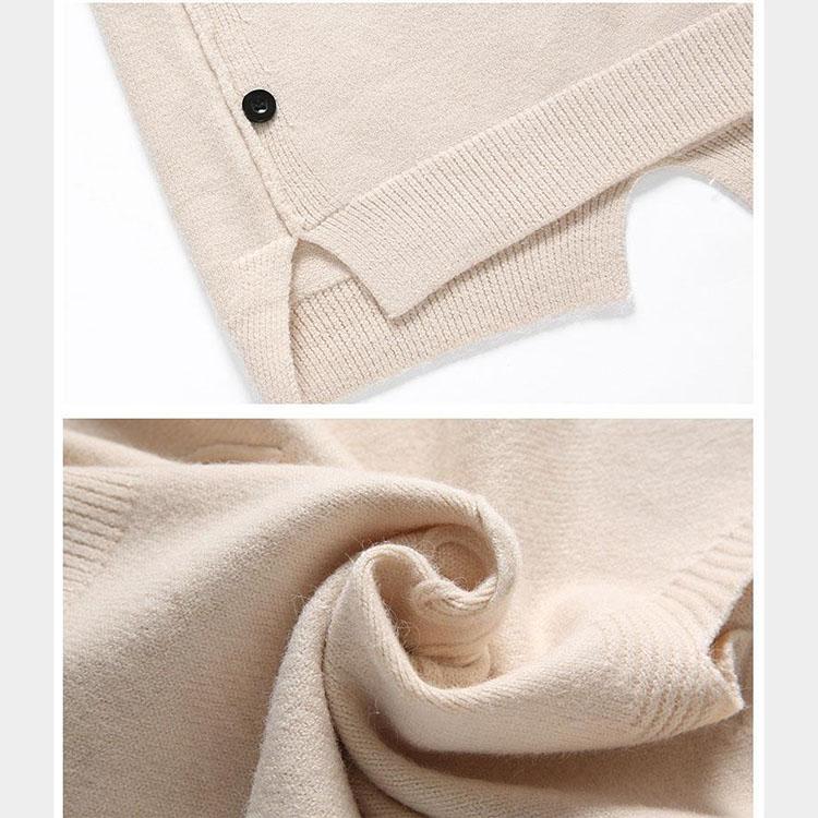 Autumn and Winter Knitted Vest Sleeveless Sweater Short Pullover Women Loose Waistcoat Irregular Hem