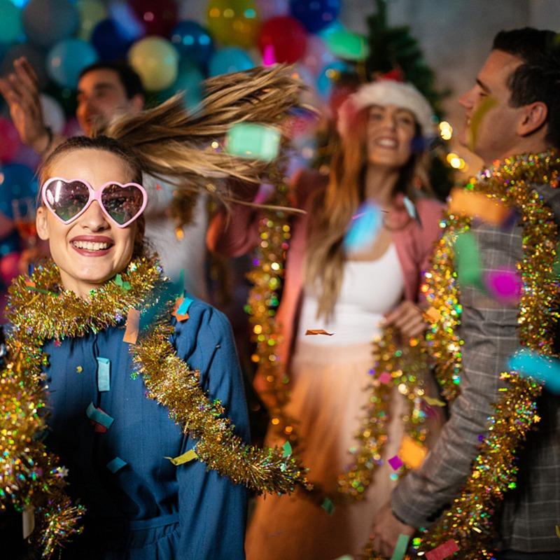 9M Christmas Decoration Ribbon Garland Ornaments Colorful Strips for Christmas Tree Bar Tops Wedding Party Decoration Supplies