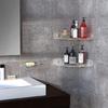 2 Pack Bathroom Corner Shelf Transparent Acrylic Wall Mount Floating Organizer