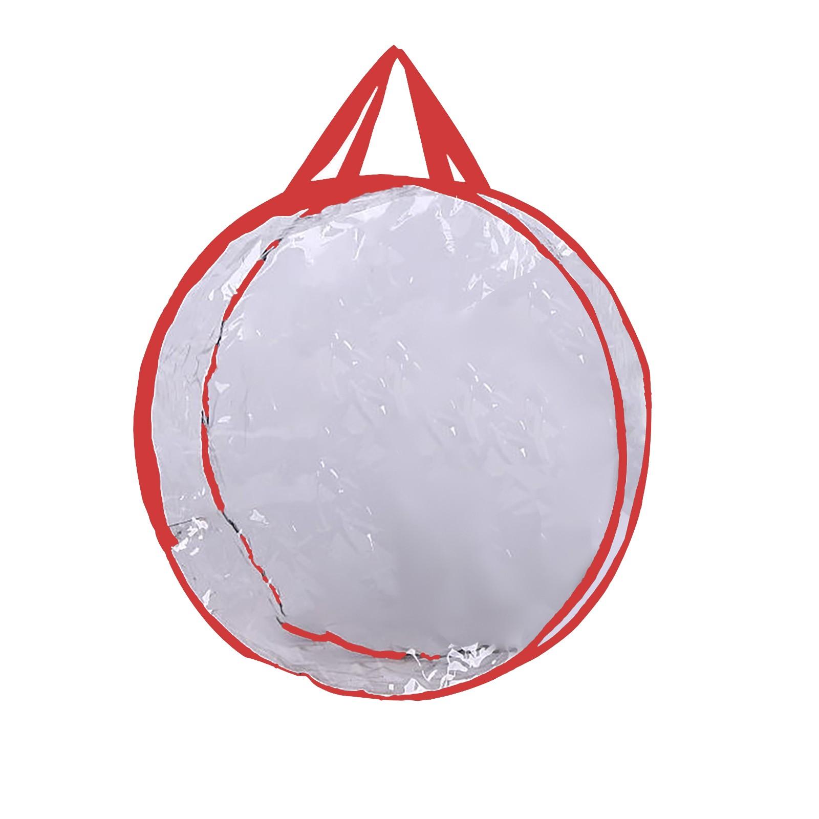 

Полностью прозрачная сумка для хранения рождественских венков, сумка для хранения рождественских колец из ПВХ 24IN красный