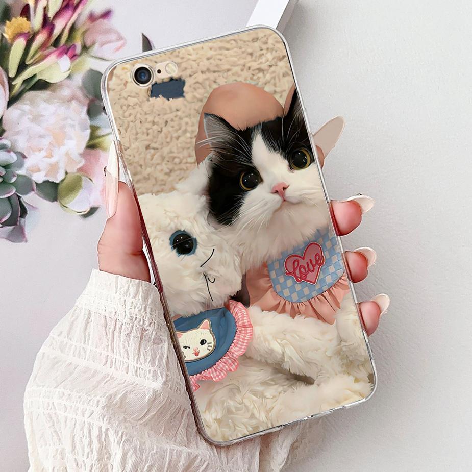 

For Apple iPhone 6 Plus Case iPhone6S Plus Cute Cat Fashion Painted Cover Soft Slim Phone Case For iPhone 6S iPhone6 Plus Fundas iPhone 6S Plus