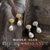 Medieval Style Small Shell Resin Pearl Stud Earrings French Retro Niche High-end Earrings Literary Earrings