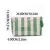 Cross-border Striped Cosmetic Bag High-value Large-capacity Cosmetic Storage Bag Contrasting Color Travel Portable Cosmetic Bag