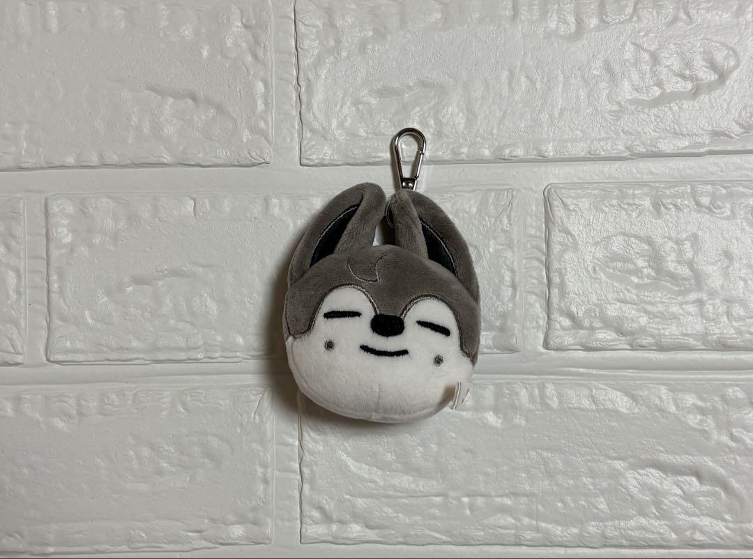 

[Б/У] straykids SKZOO Плюшевый брелок для ключей в виде мордочки Волк Чан