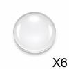 6xTime Gem Glass Patches Round Flat Crystal Cabochons for DIY Jewelry Making 35mm (5pcs/pack)