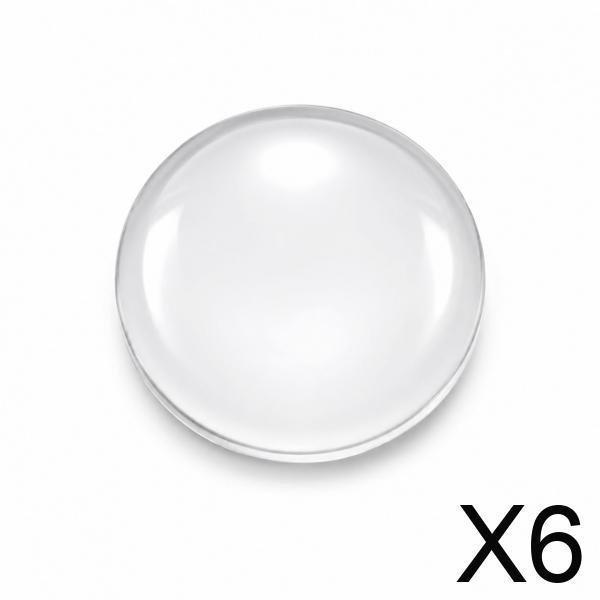 6xTime Gem Glass Patches Round Flat Crystal Cabochons for DIY Jewelry Making 35mm (5pcs/pack)
